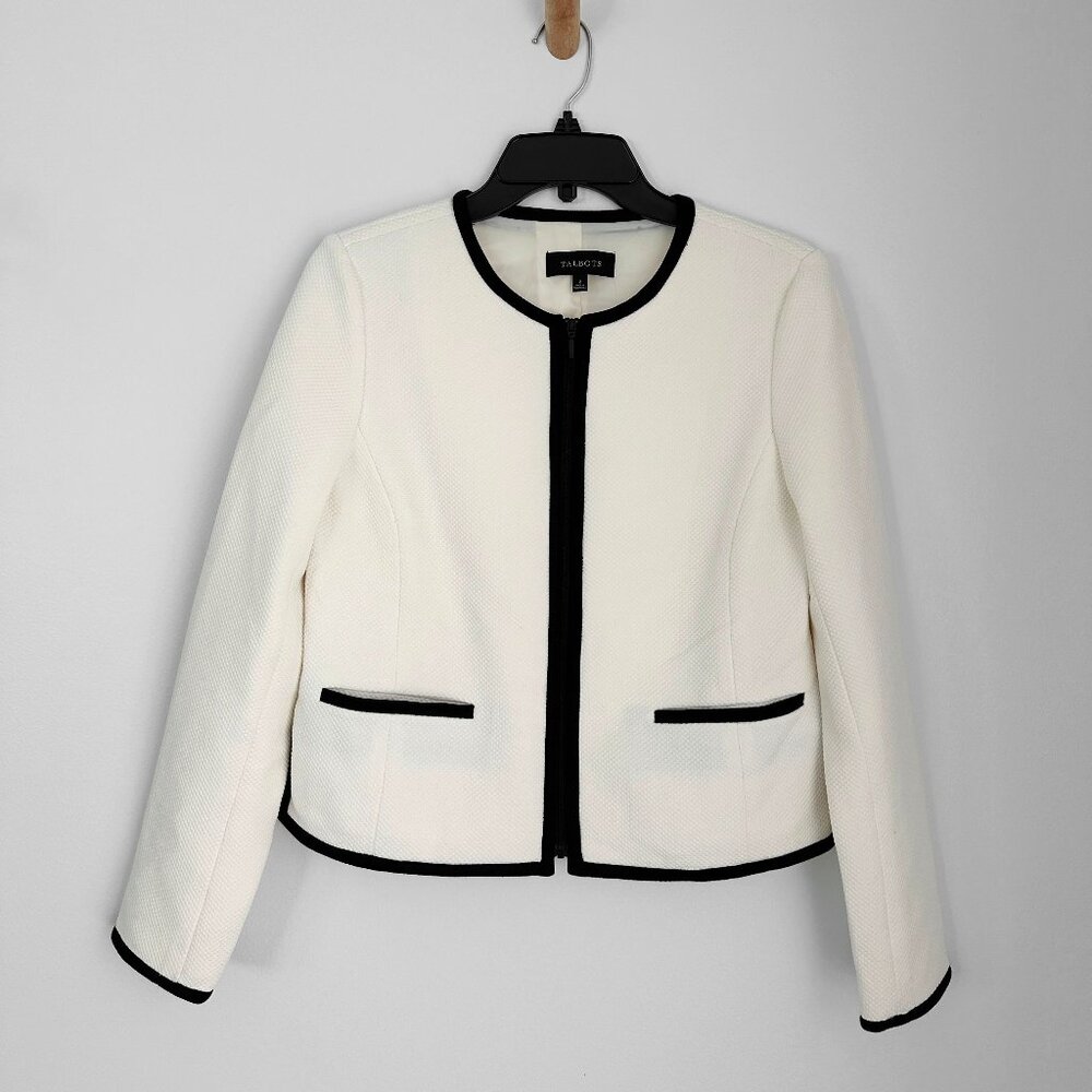 Talbots cream / white jacket size 2
